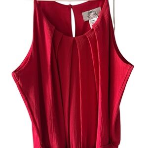 Stylish Red Sleeveless Jumpsuit